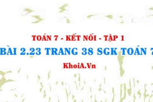 Bài 2.23 trang 38 SGK Toán 7 tập 1 Kết nối tri thức